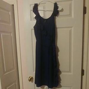 Navy Blue Ruffle Dress